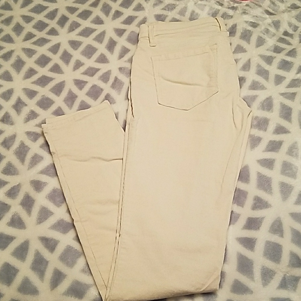 LOFT modern skinny off-white corduroy size 0